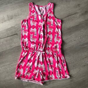 Justice Girls Llama Romper Sleepwear
